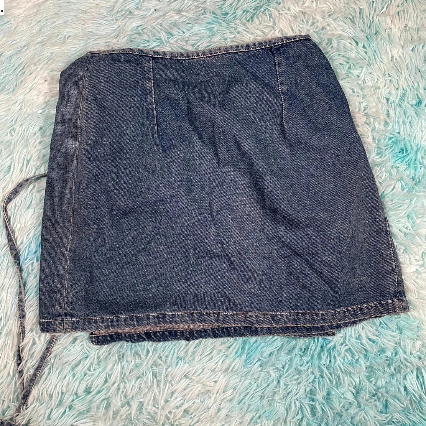 Vintage 90s Denim Wrap Skirt Mini