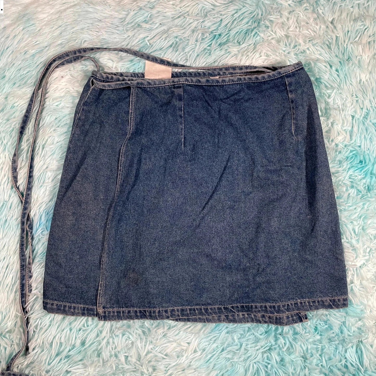 Vintage 90s Denim Wrap Skirt Mini