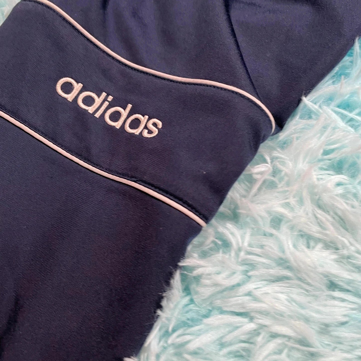 Vintage 90s Navy Adidas Tracksuit Bottoms - Medium