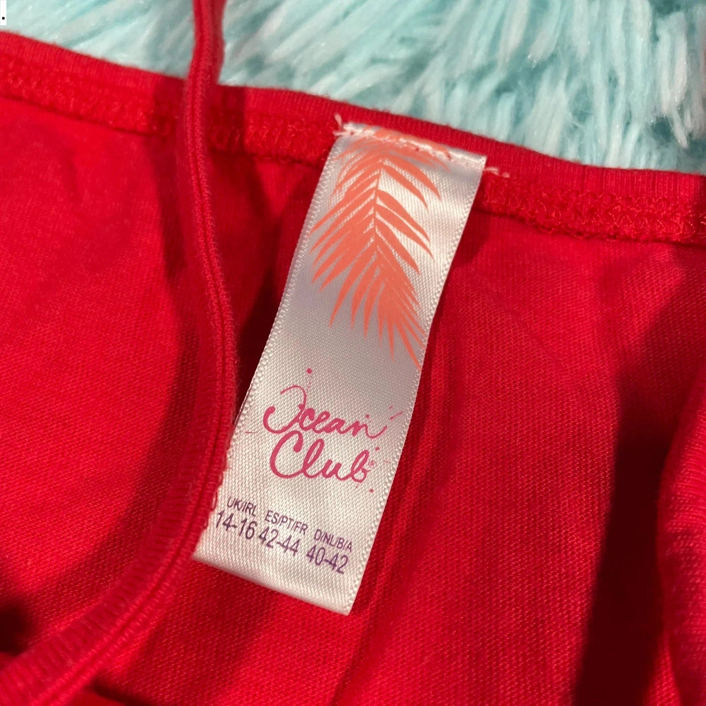 Vintage 00s Y2K Red Cami Top Ocean Club - Size 14