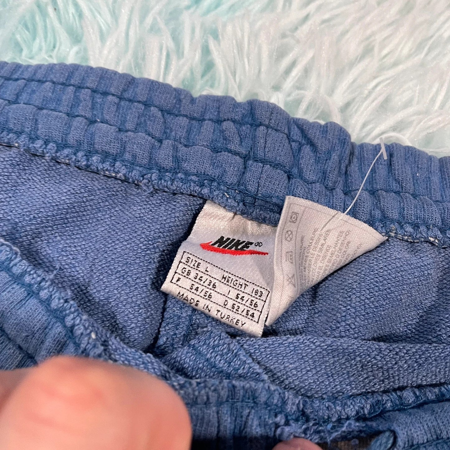 Vintage 90s Blue Nike Shorts Joggers Running - Large