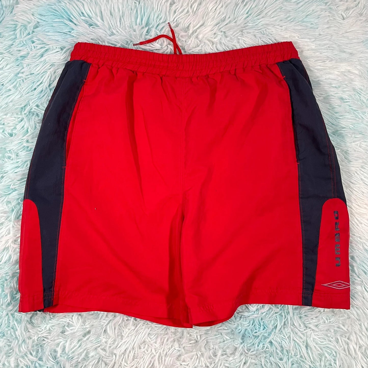 Vintage 00s Red Umbro Swim Shorts - Small