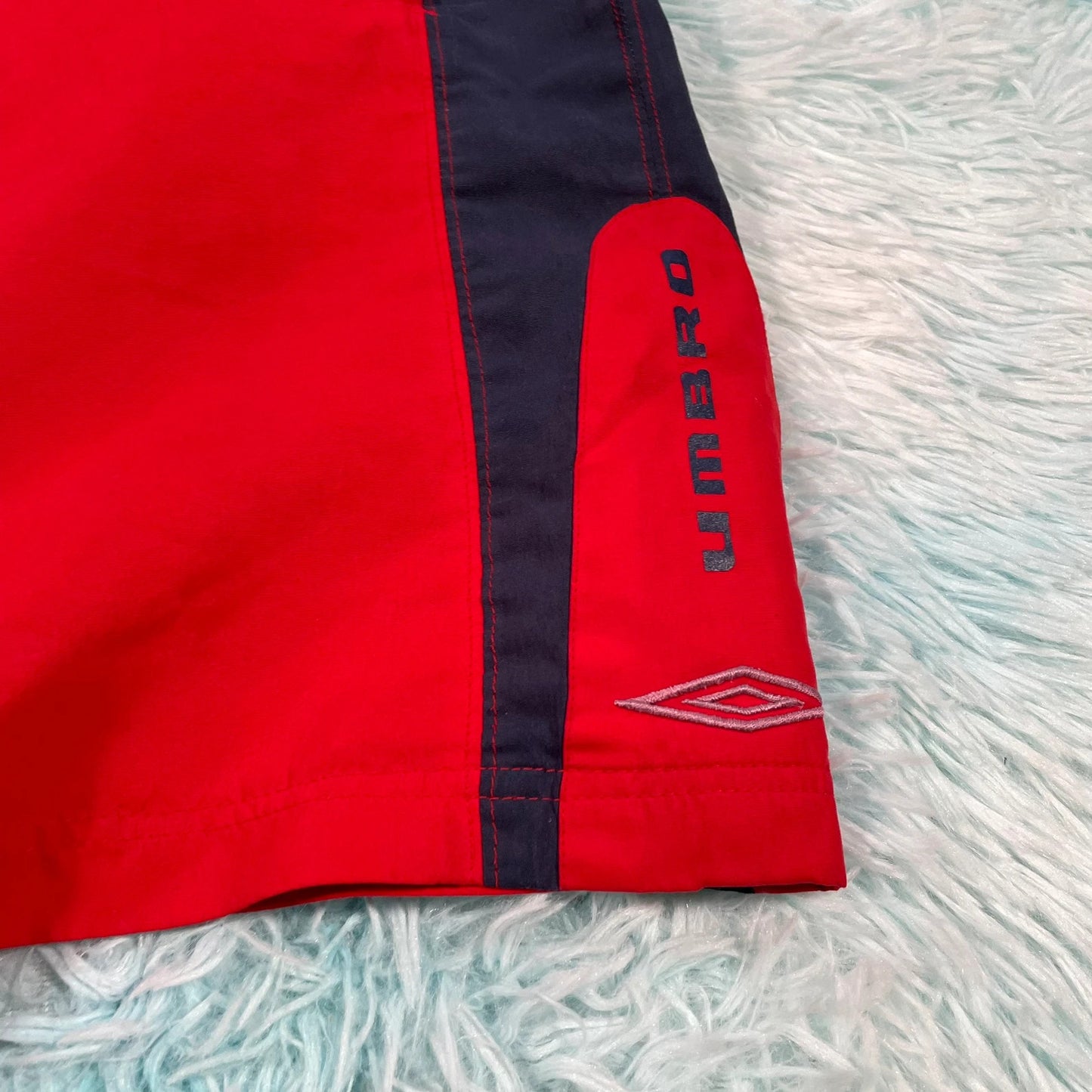 Vintage 00s Red Umbro Swim Shorts - Small