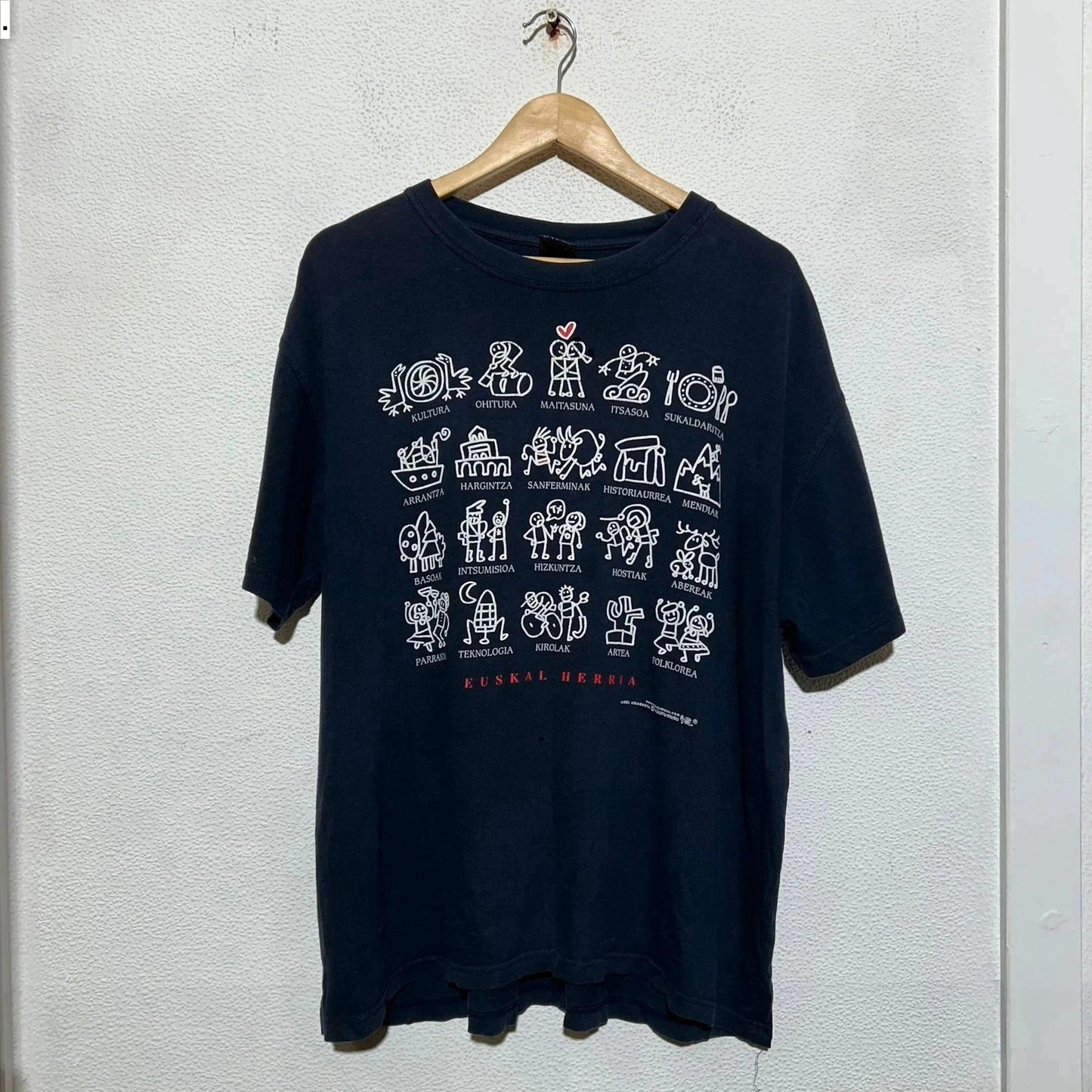 Vintage 00s Navy Funny Graphic T Shirt - XXL