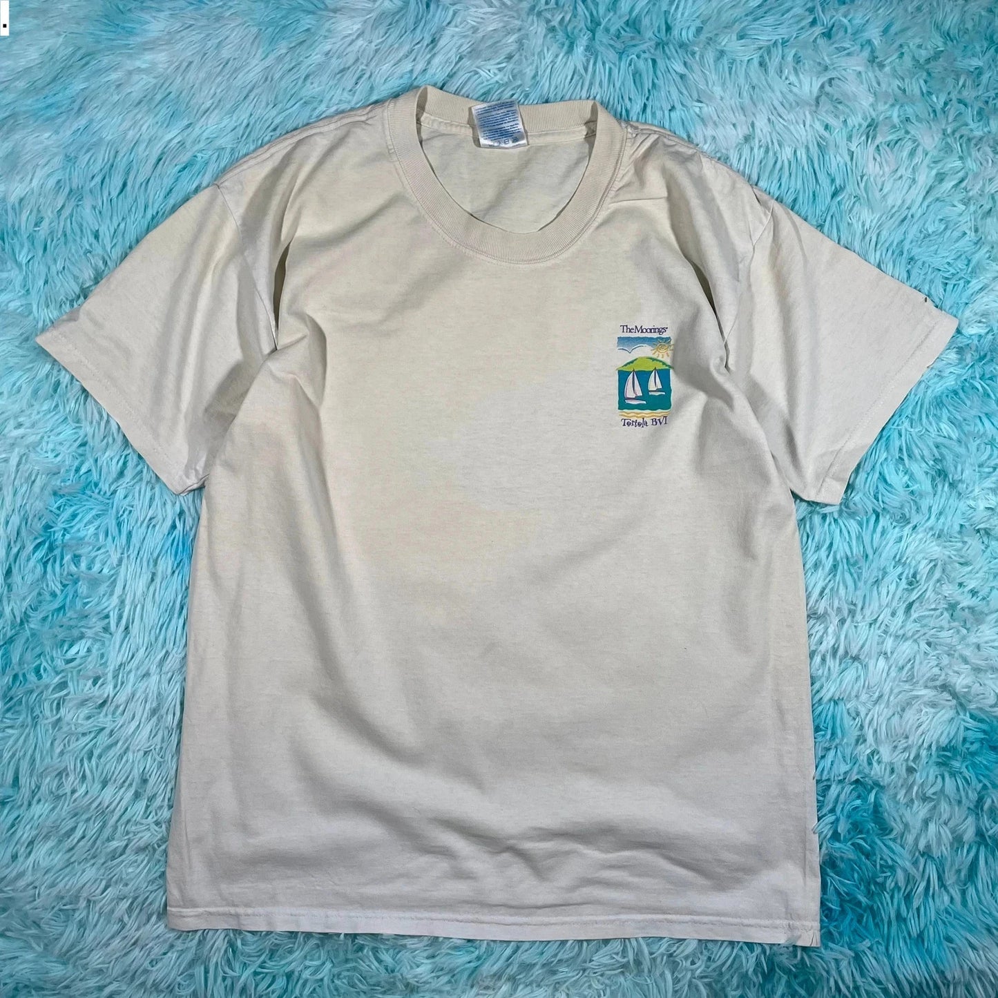 Vintage 1999 White Tortola Sailing Regatta Graphix T Shirt - Large