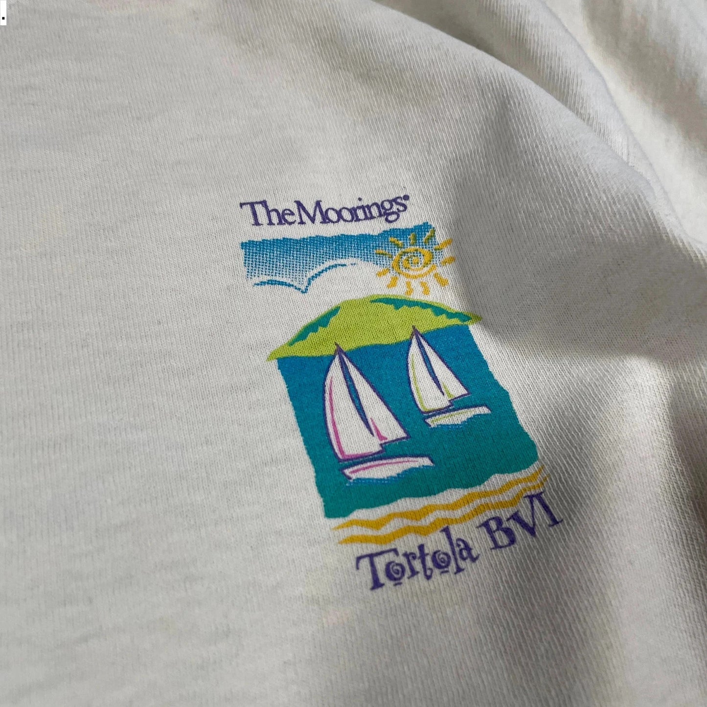 Vintage 1999 White Tortola Sailing Regatta Graphix T Shirt - Large