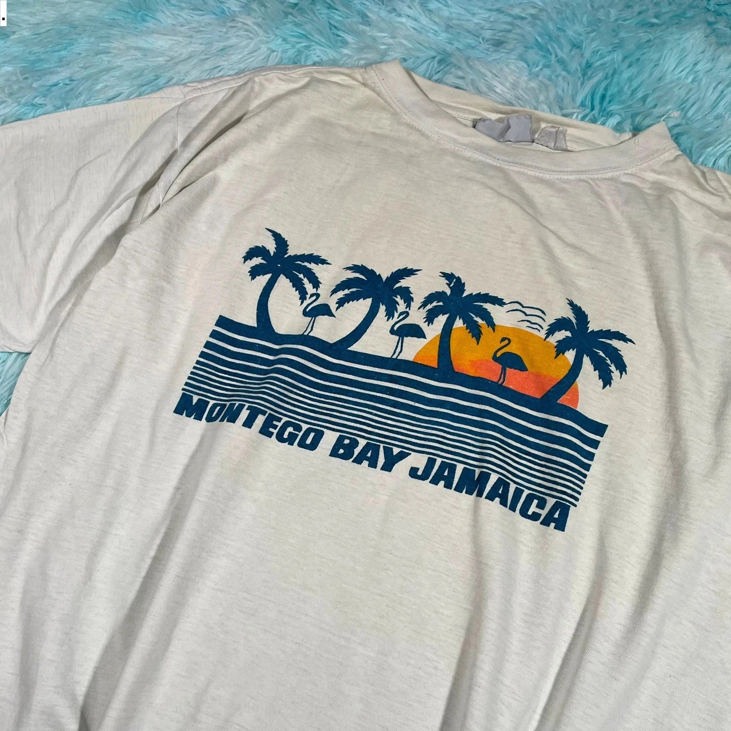 Vintage 90s White Jamaica Graphic T Shirt - Large