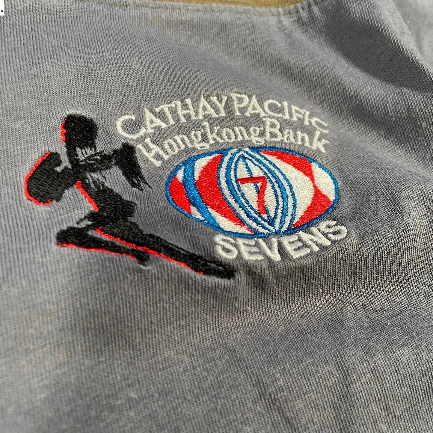 Vintage 90s Cathy Pacific Hong Kong 7s Rugby Polo Shirt Canterbury - Medium