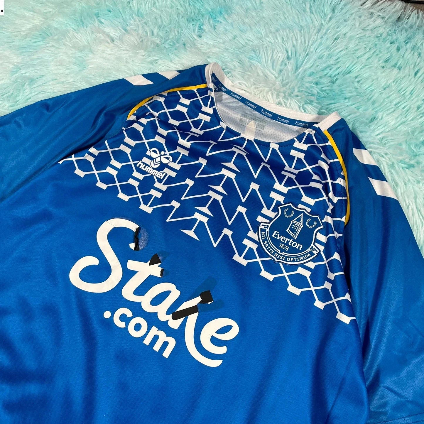 Everton Shirt Hummel Home Kit Stakes - XL