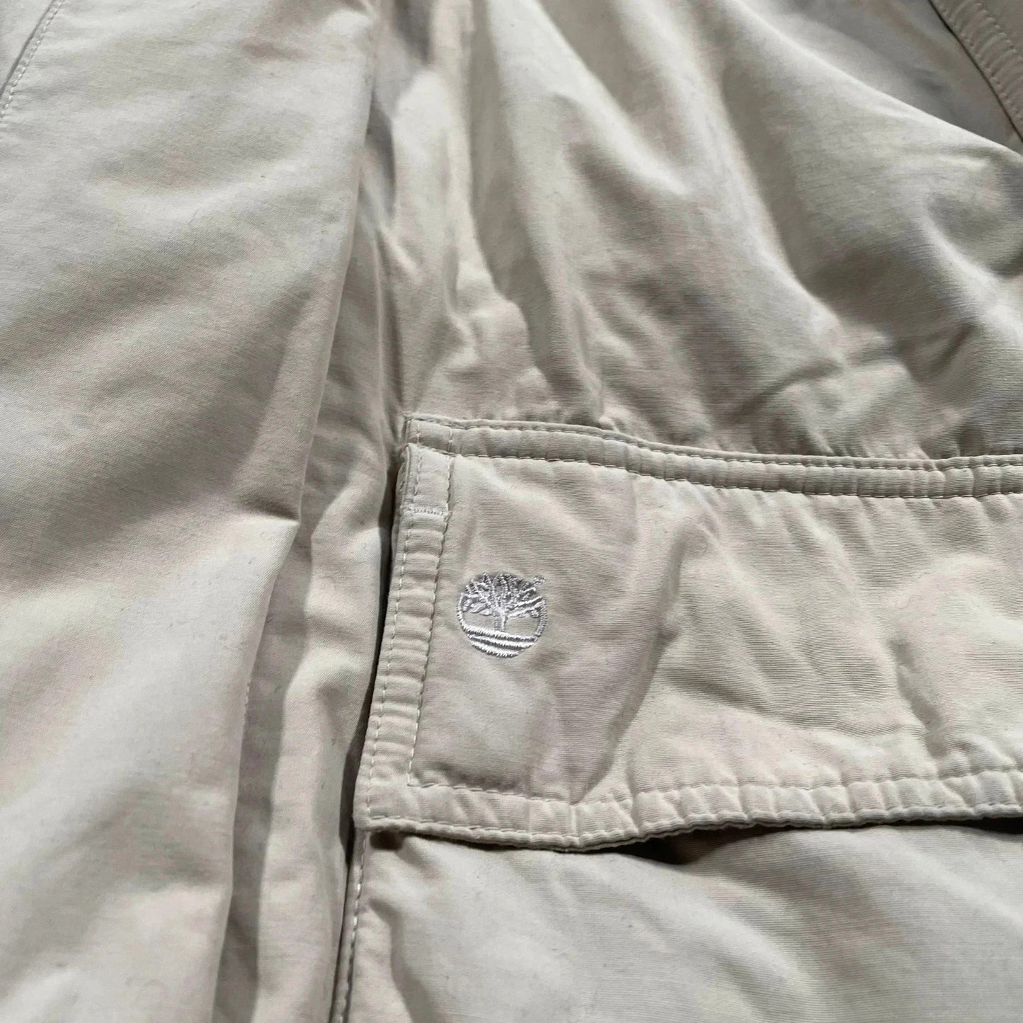 Cream White Timberland Parka Coat Jacket Down Filled - Large