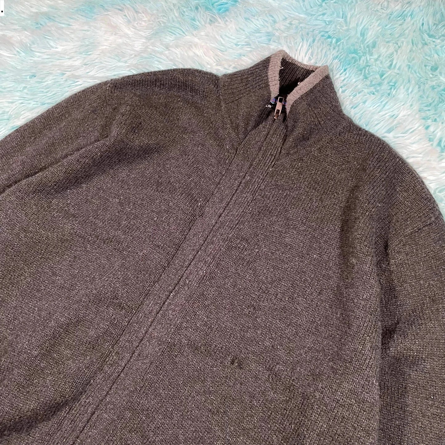 Dark Grey Patagonia Knitted Jumper Full Zip - XL