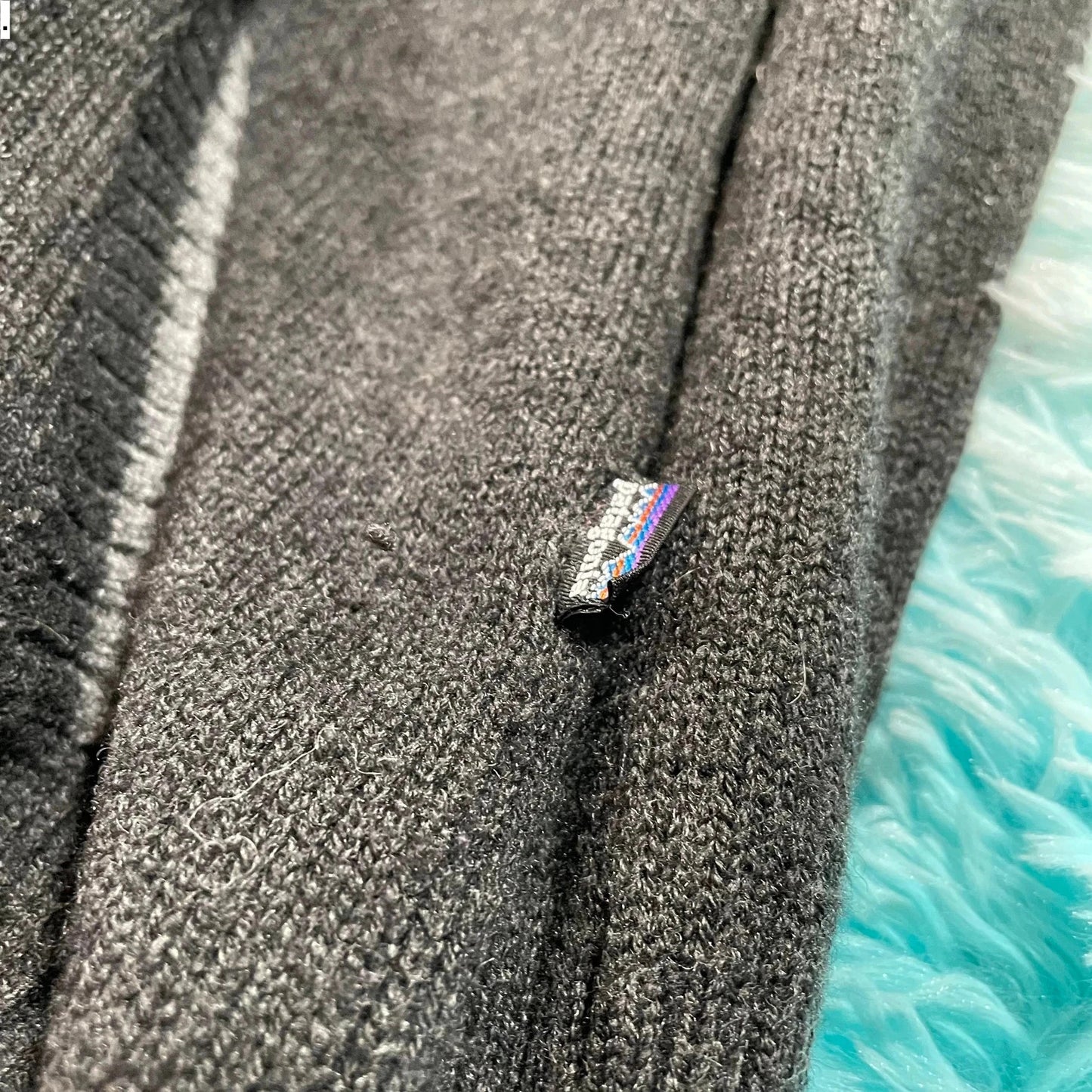 Dark Grey Patagonia Knitted Jumper Full Zip - XL