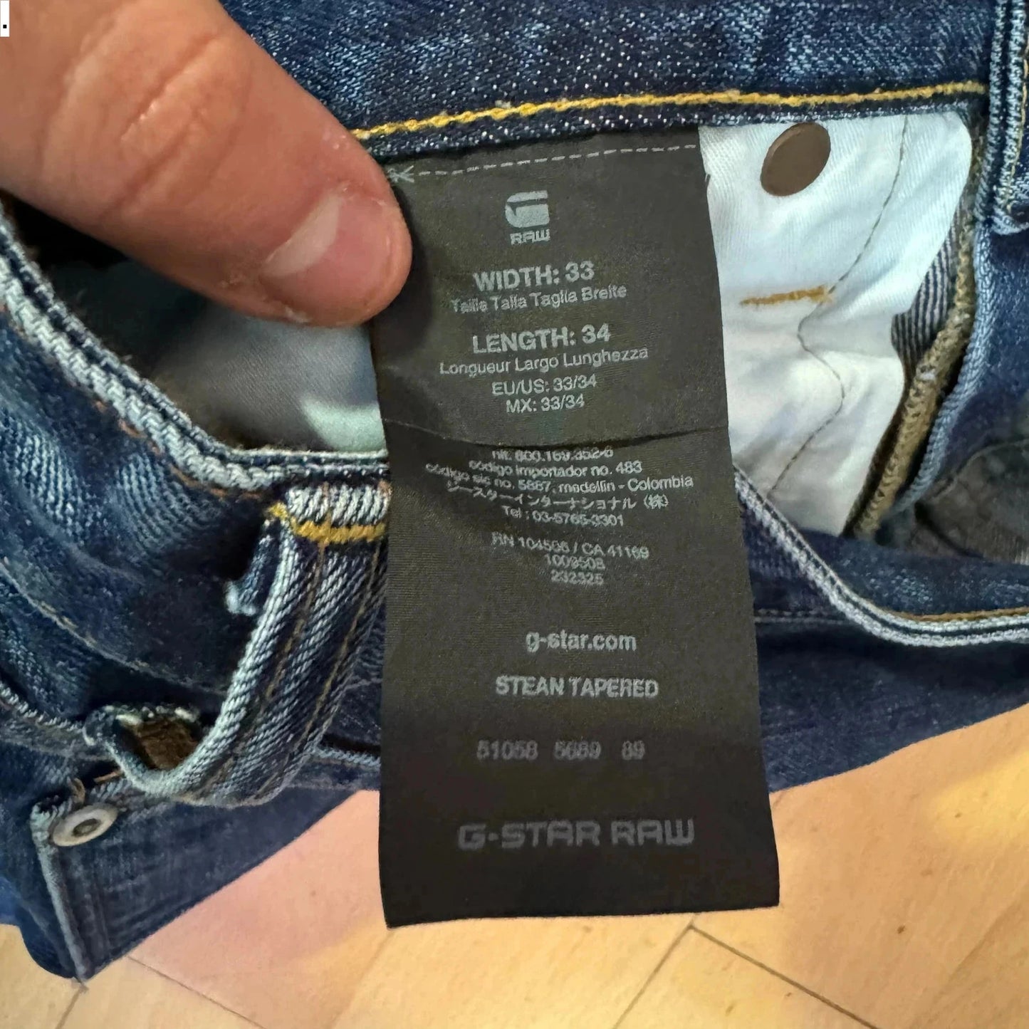 Blue G-Star Jeans Tapered Straight Leg - 33W 34L
