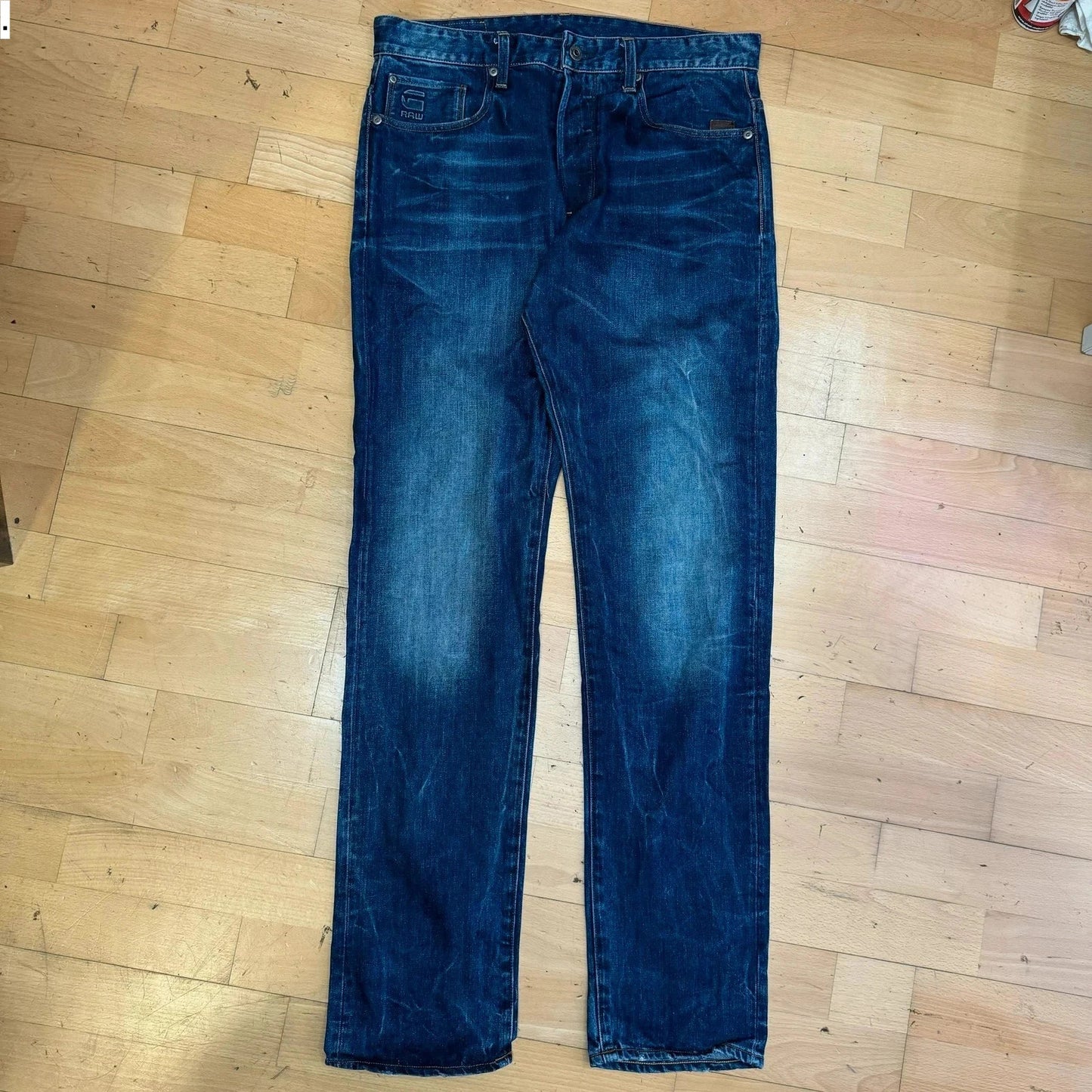 Blue G-Star Jeans Tapered Straight Leg - 33W 34L
