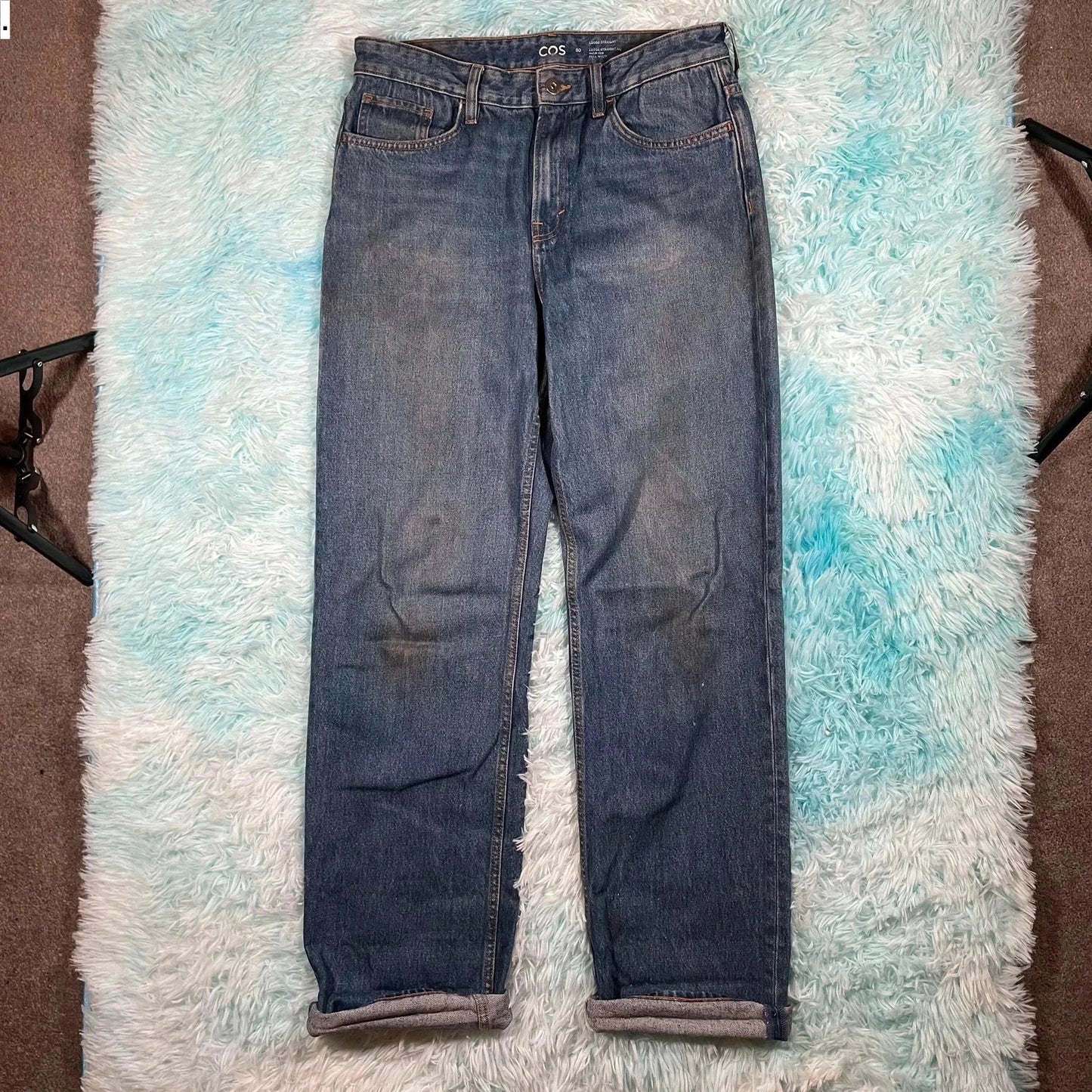 Blue Cos Jeans Loose Straight Selvedge - 30W 32L