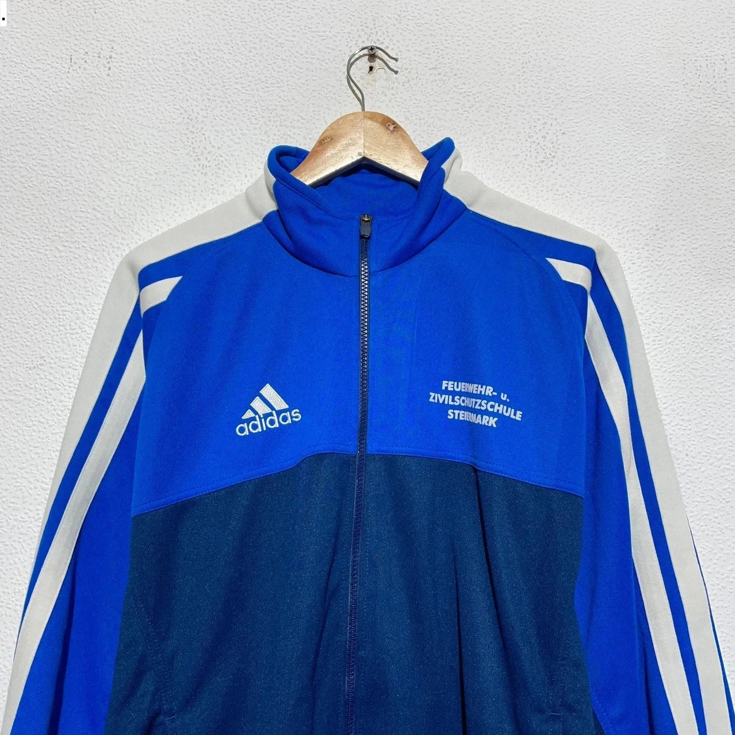 Vintage 90s Navy & Blue Adidas Track Jacket - XL