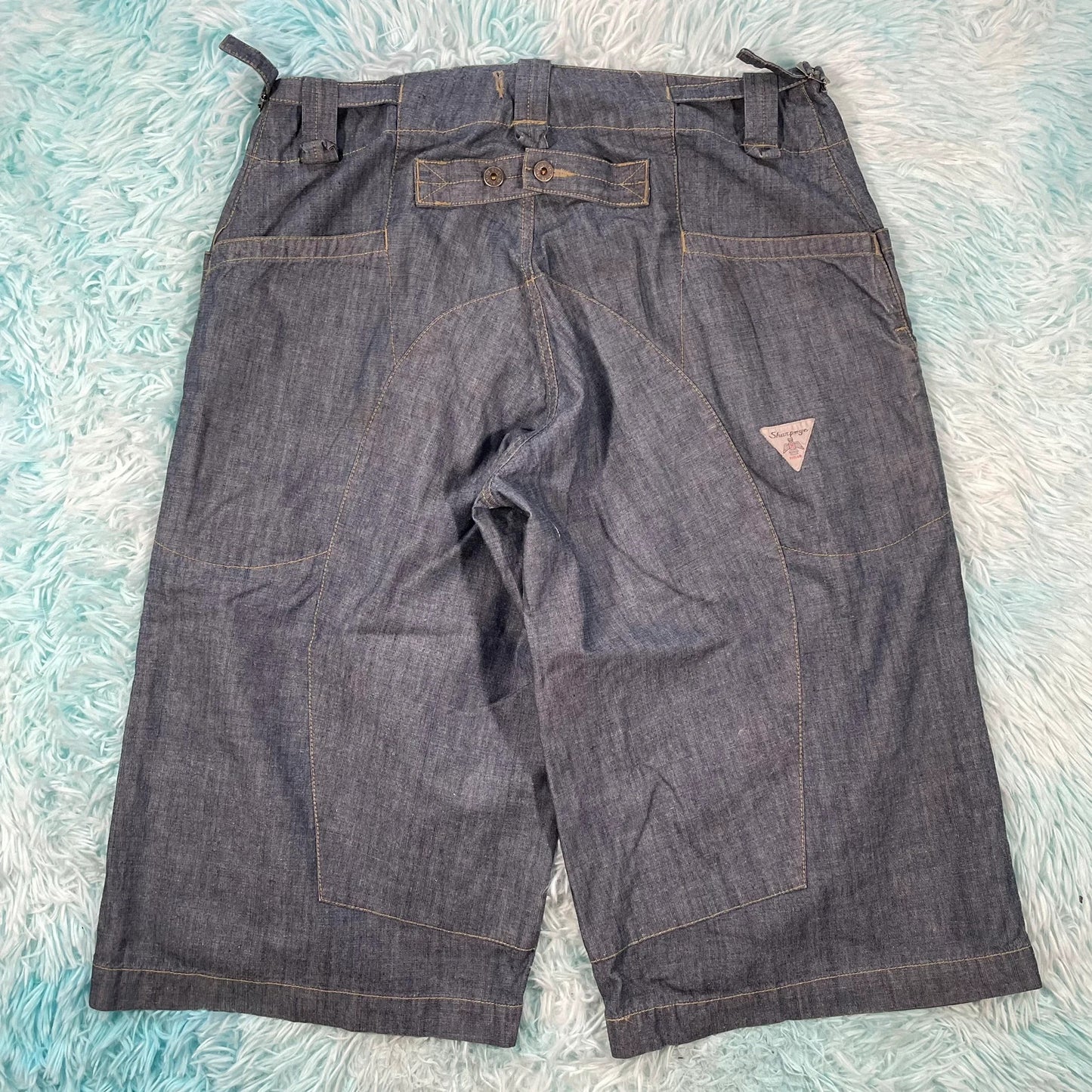 Vintage 00s Blue Baggy Jean Shorts Denim Jorts Sharpeye - 34W