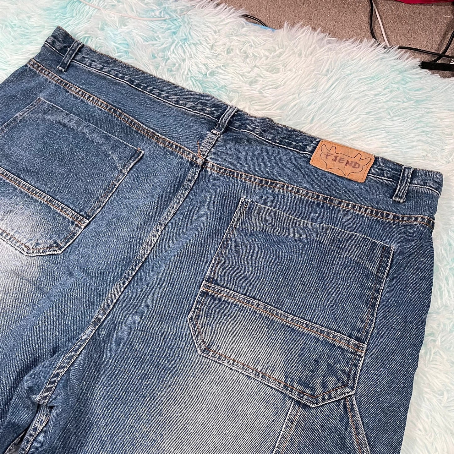 Vintage Baggy Carpenter Jean Shorts Jorts - 50W