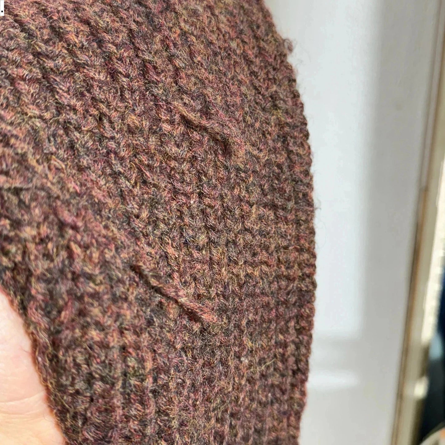 Vintage 90s Brown Chunky Knitted Jumper - Small