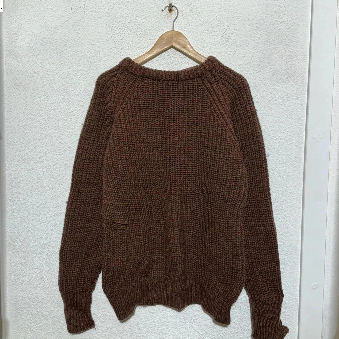 Vintage 90s Brown Chunky Knitted Jumper - Small