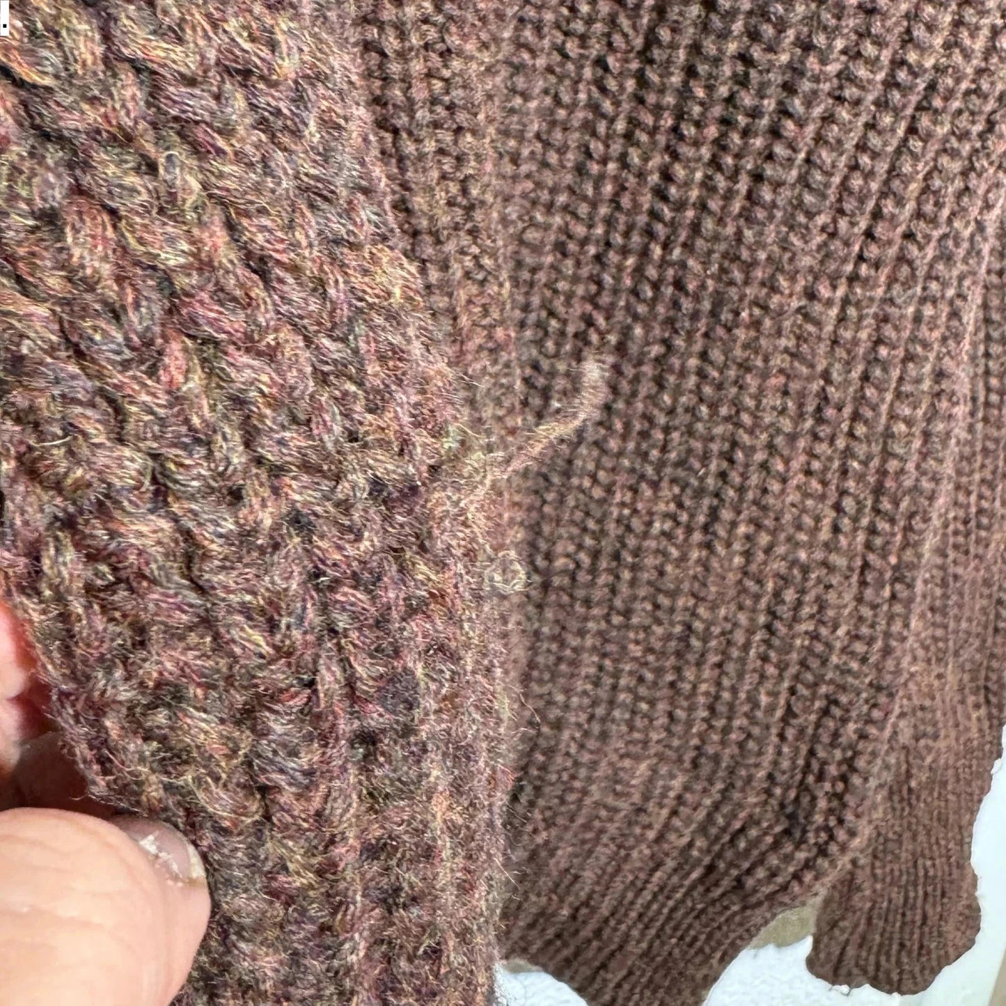 Vintage 90s Brown Chunky Knitted Jumper - Small