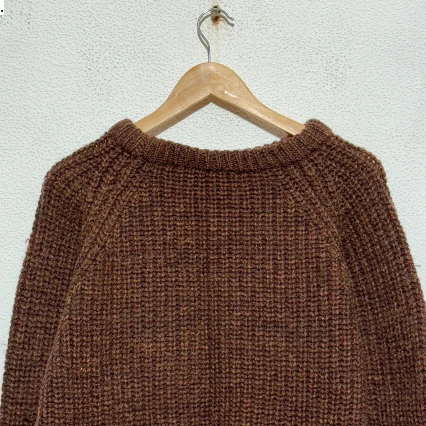 Vintage 90s Brown Chunky Knitted Jumper - Small
