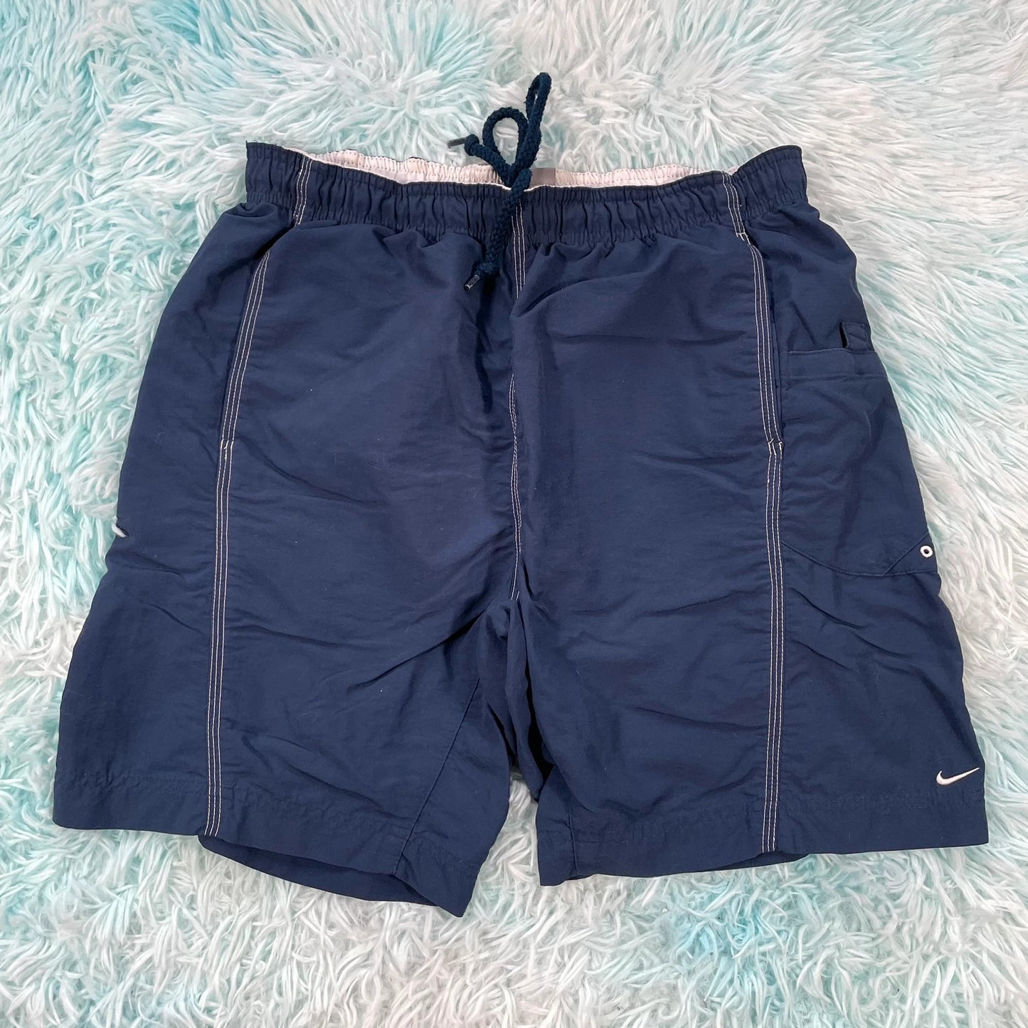 Vintage 00s Navy Nike Running Shorts - Medium