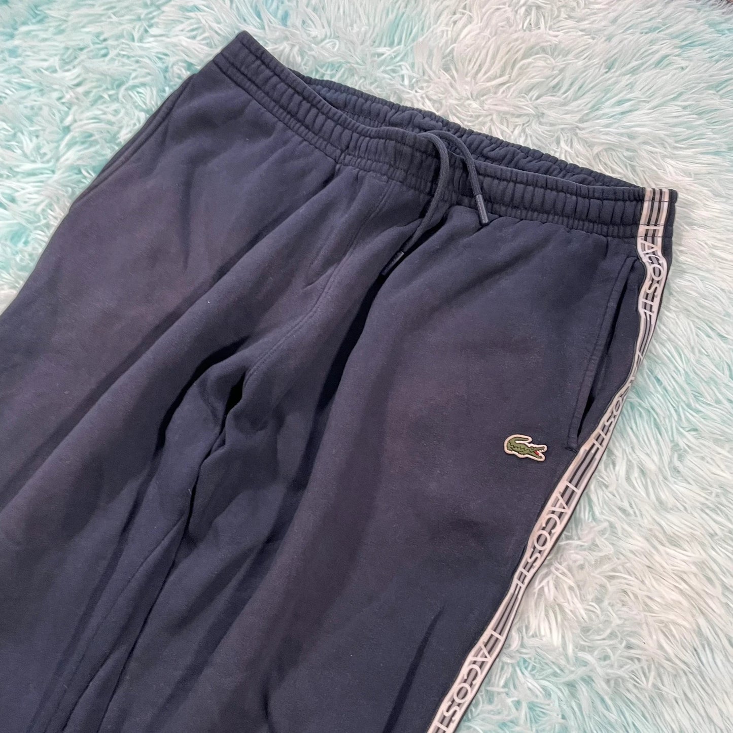 Navy Lacoste Joggers Jogging Bottoms - Large