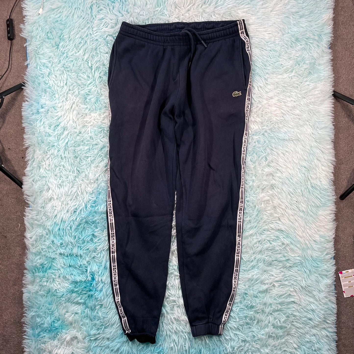 Navy Lacoste Joggers Jogging Bottoms - Large