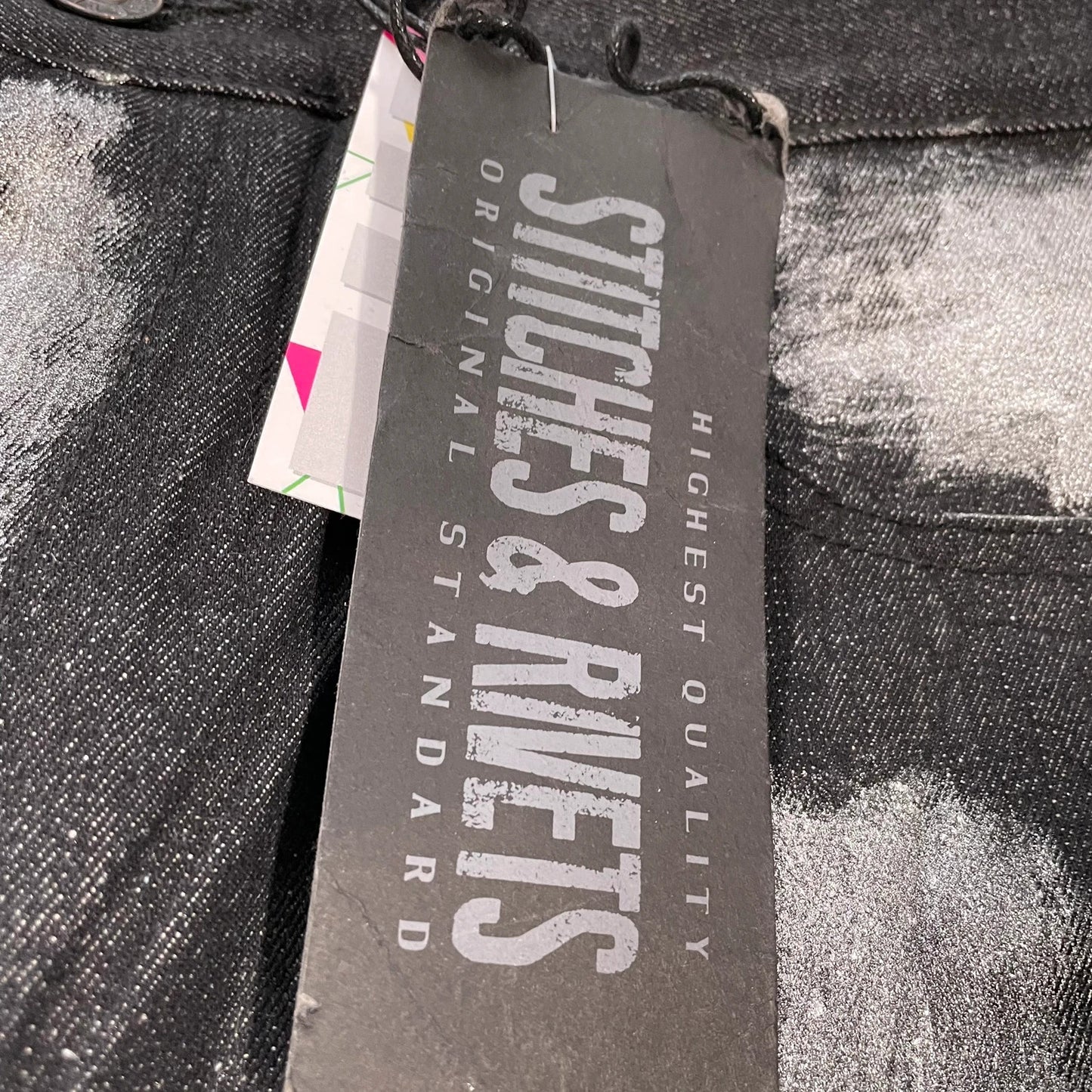 Vintage 90s Black Jean Shorts - 36W