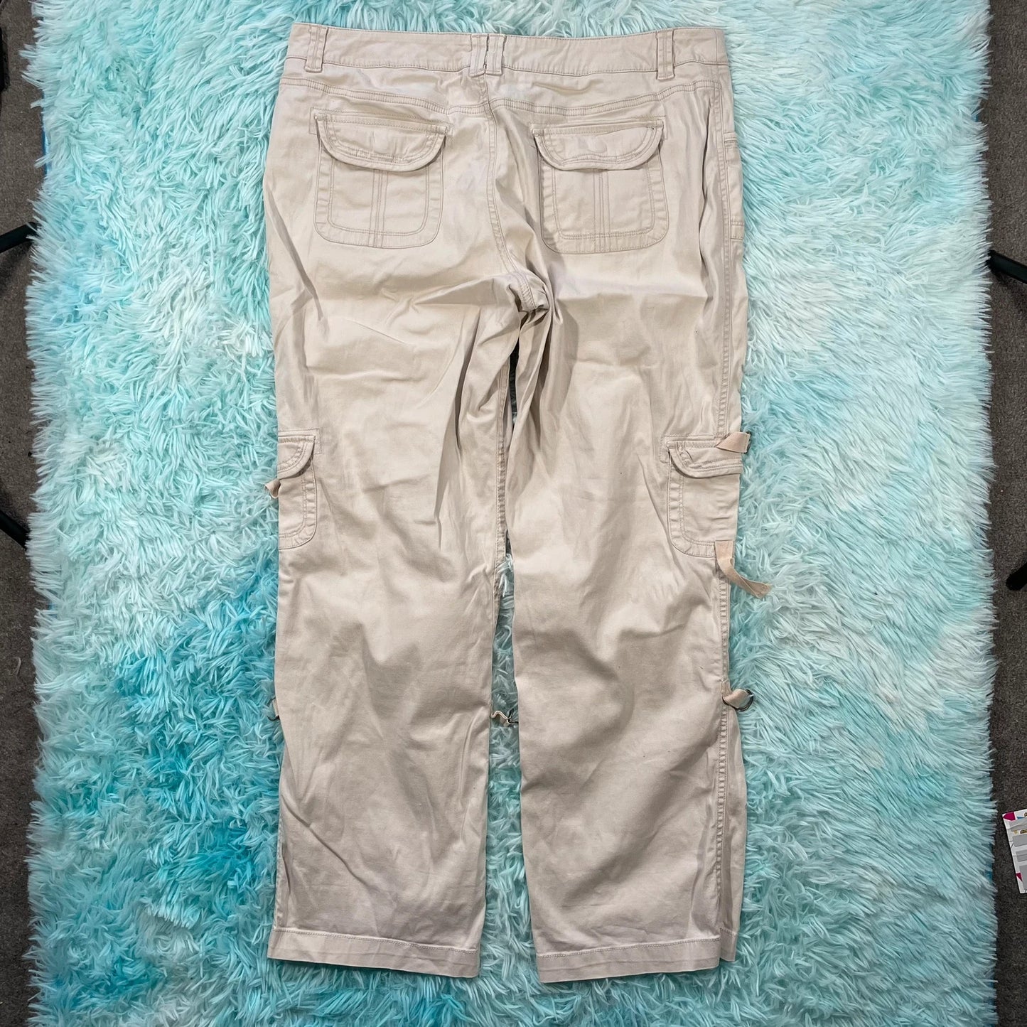 Vintage Y2K Beige Sonoma Cargo Trousers - Size 14