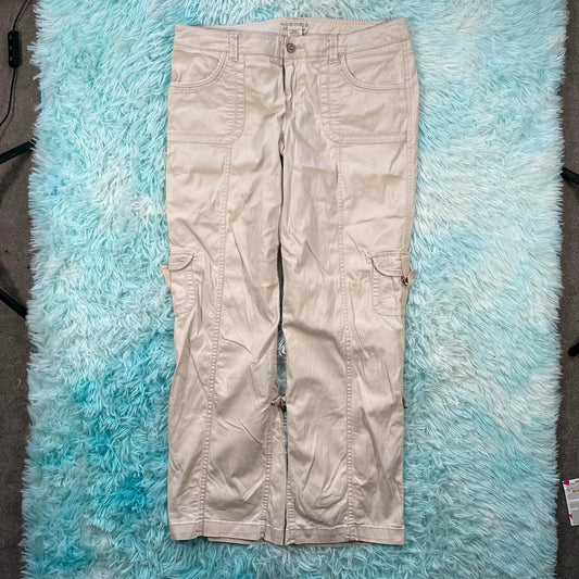 Vintage Y2K Beige Sonoma Cargo Trousers - Size 14