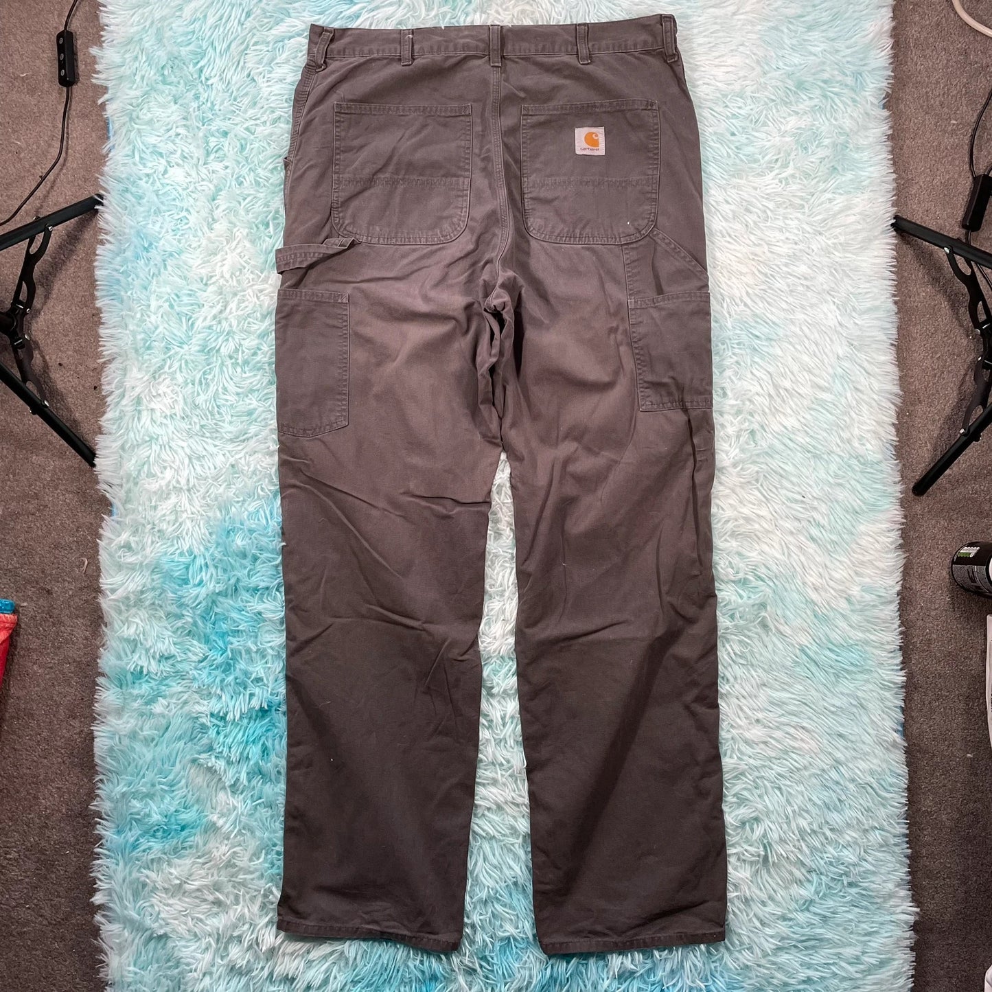 Vintage Grey Carhartt Workwear Trousers - 36W 34L