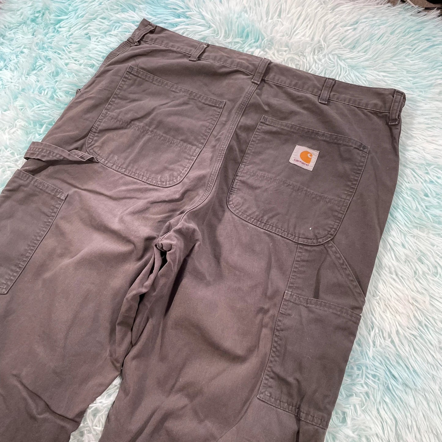 Vintage Grey Carhartt Workwear Trousers - 36W 34L