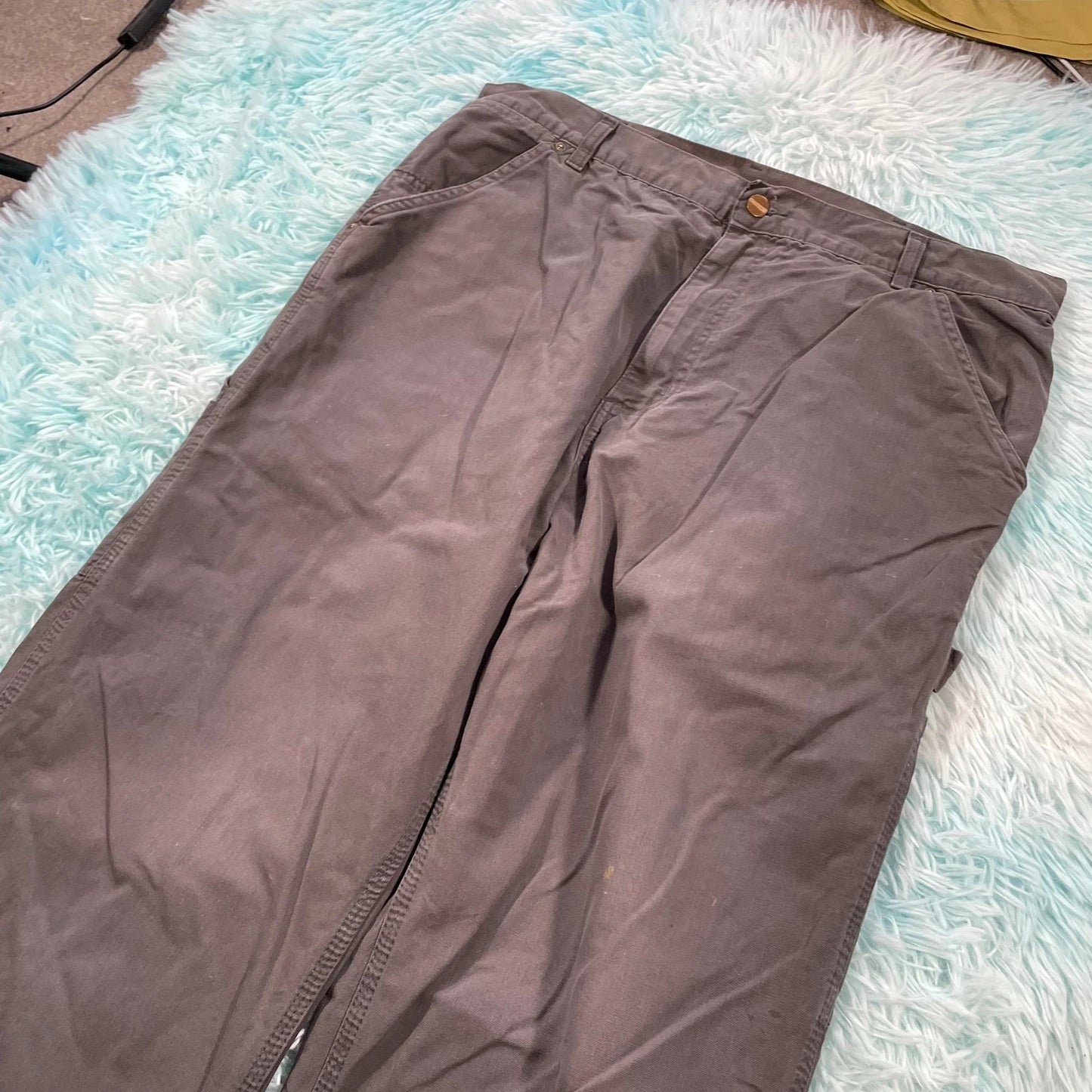 Vintage Grey Carhartt Workwear Trousers - 36W 34L