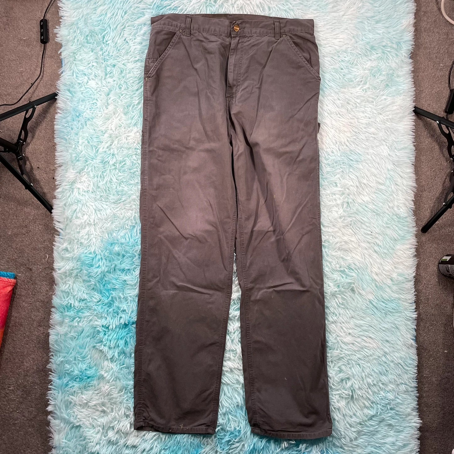 Vintage Grey Carhartt Workwear Trousers - 36W 34L