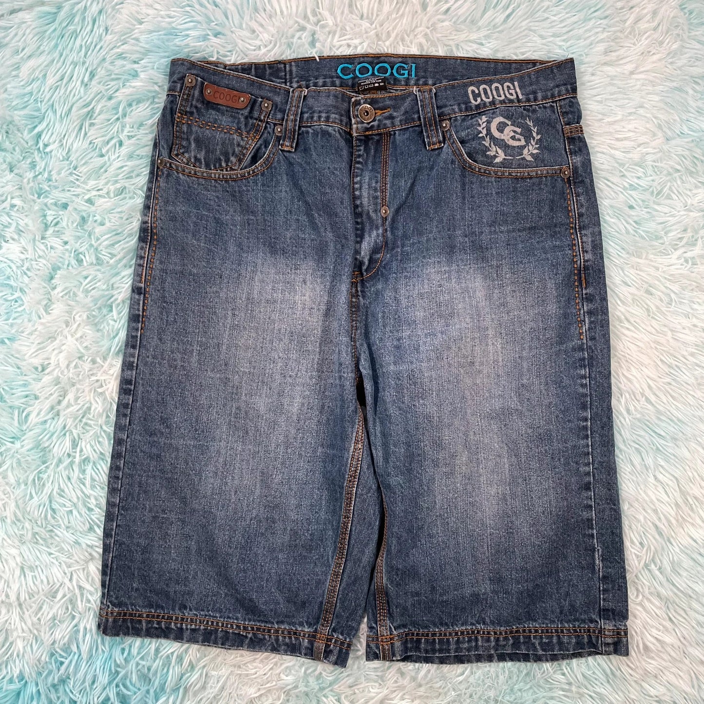 Vintage 00s Blue Coogi Jean Shorts Denim Jorts - 36W