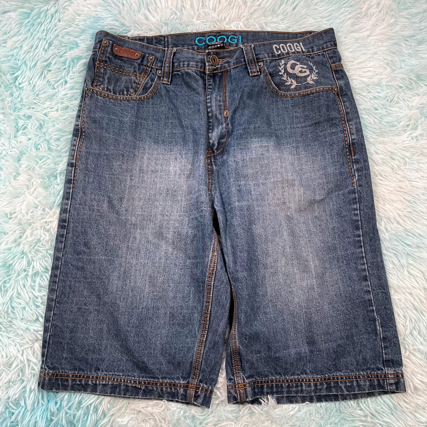 Vintage 00s Blue Coogi Jean Shorts Denim Jorts - 36W