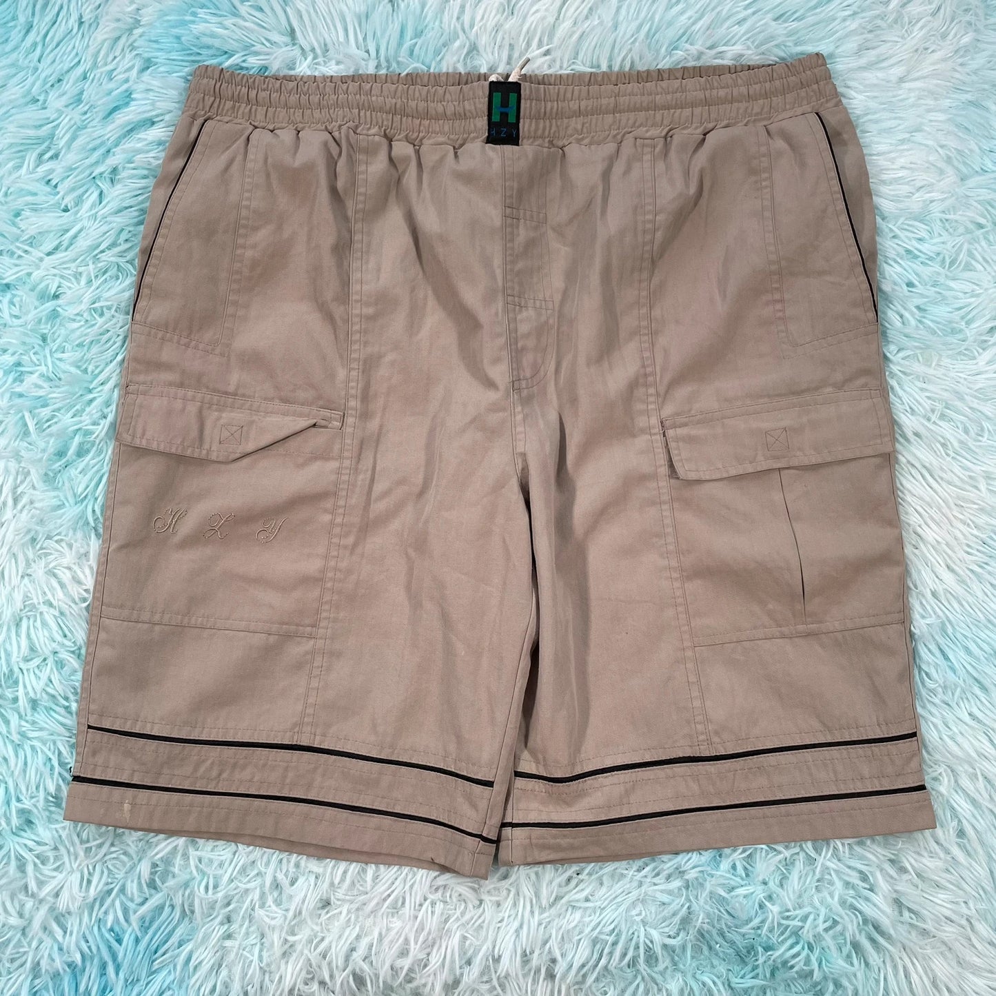 Vintage 90s Beige Running Shorts - XL