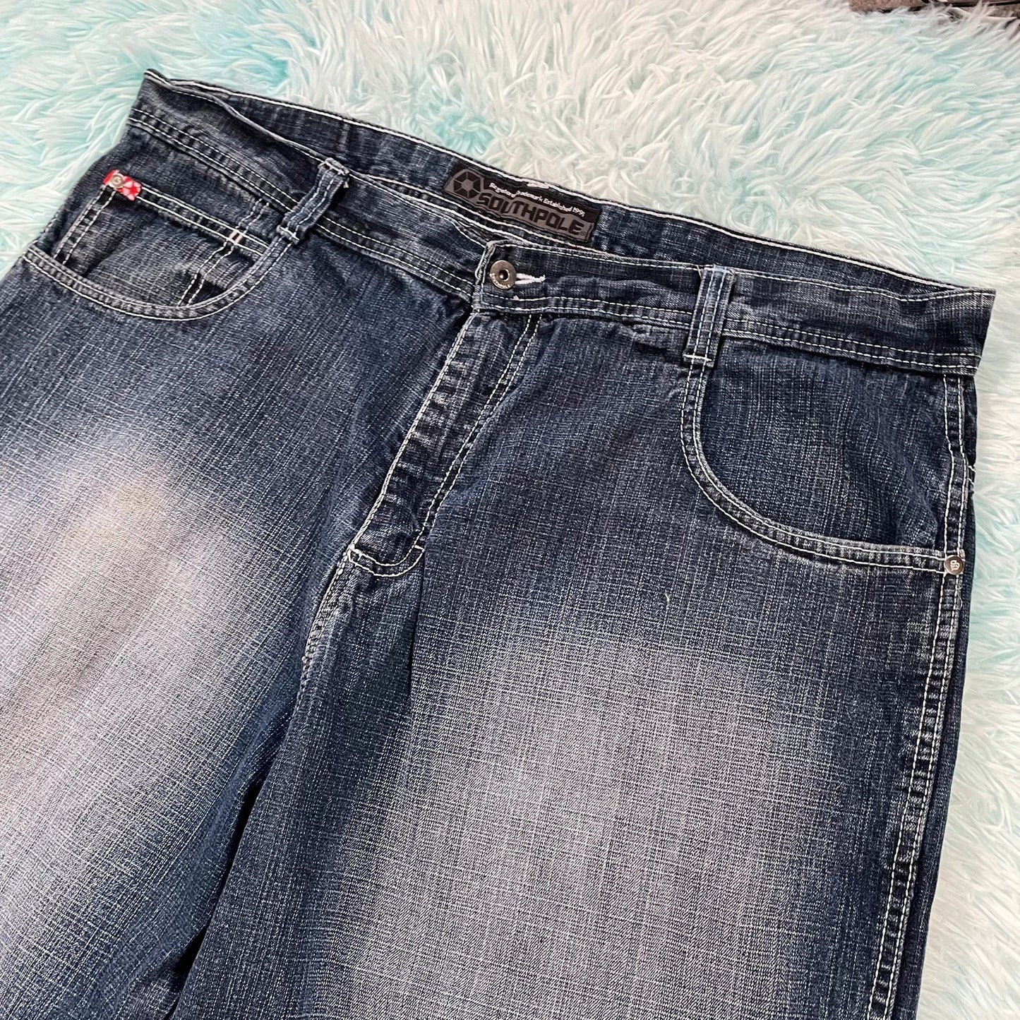 Vintage 90s Southpole Jean Shorts Denim Jorts - 42W