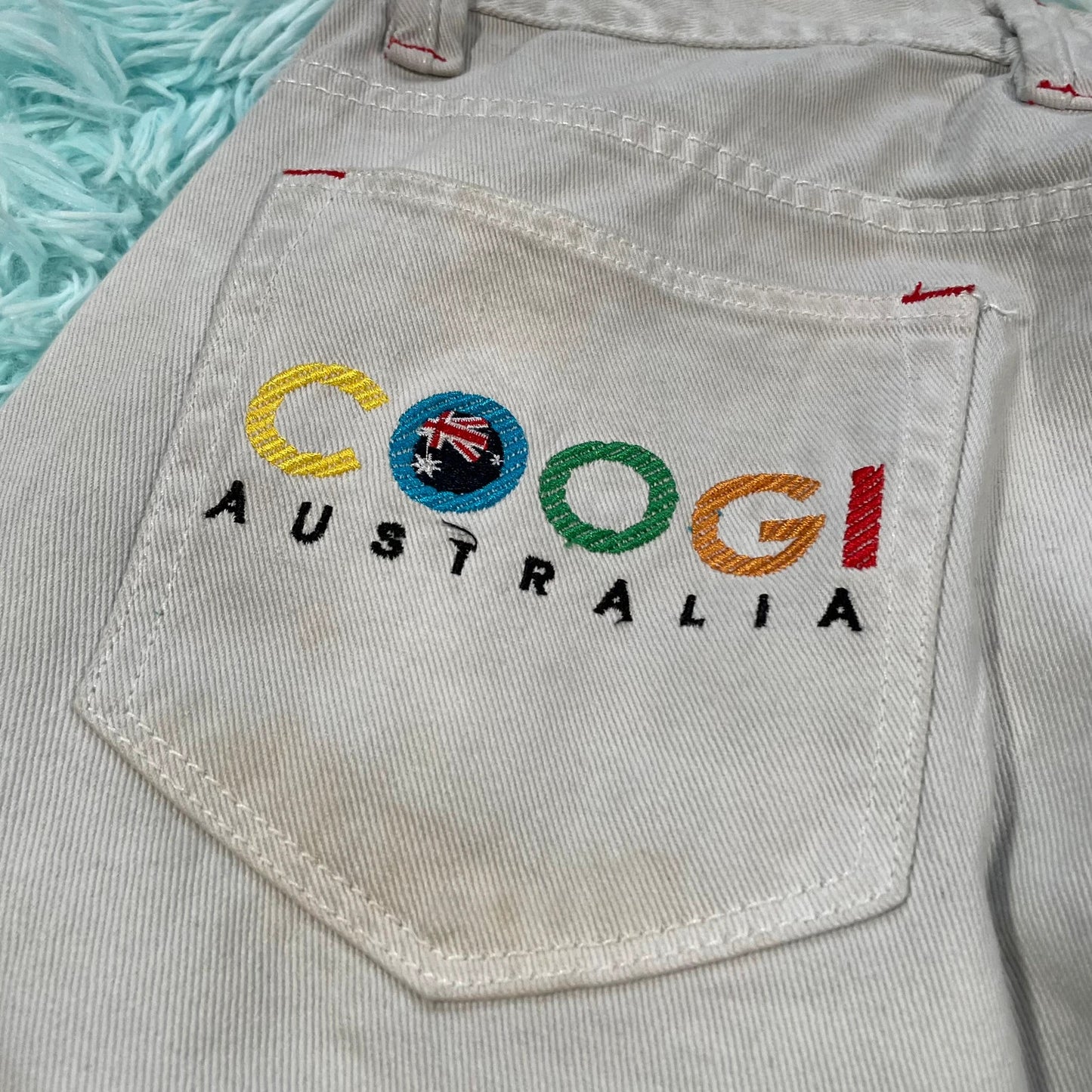 Vintage 90s Light Grey Coogi Jean Shorts Jorts - 32W