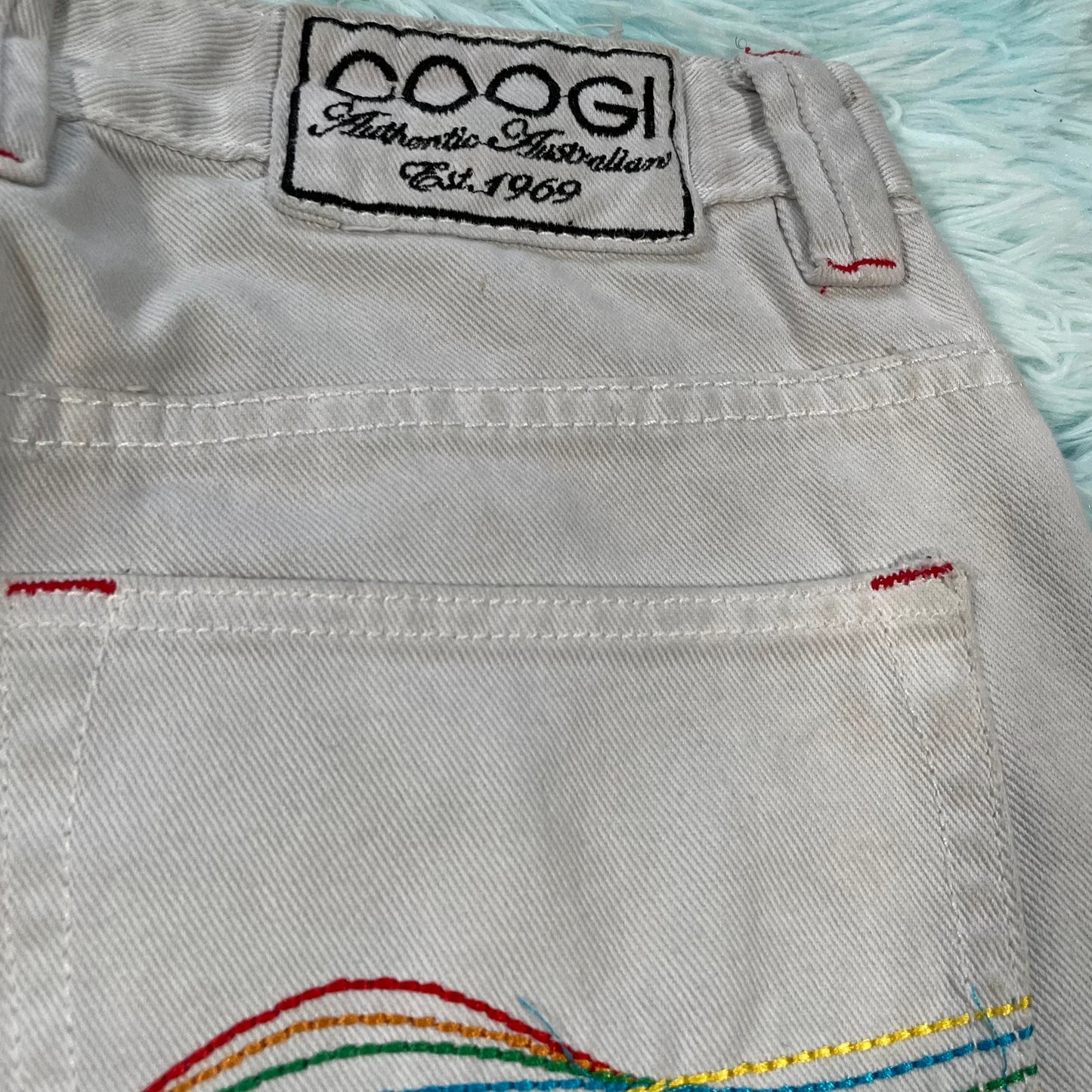 Vintage 90s Light Grey Coogi Jean Shorts Jorts - 32W