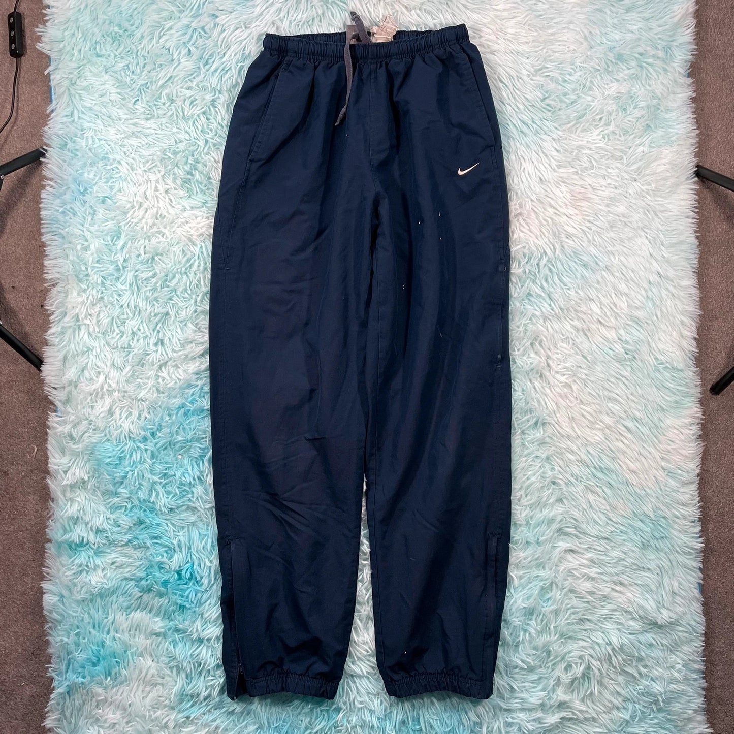 Vintage 00s Navy Nike Tracksuit Bottoms - Medium