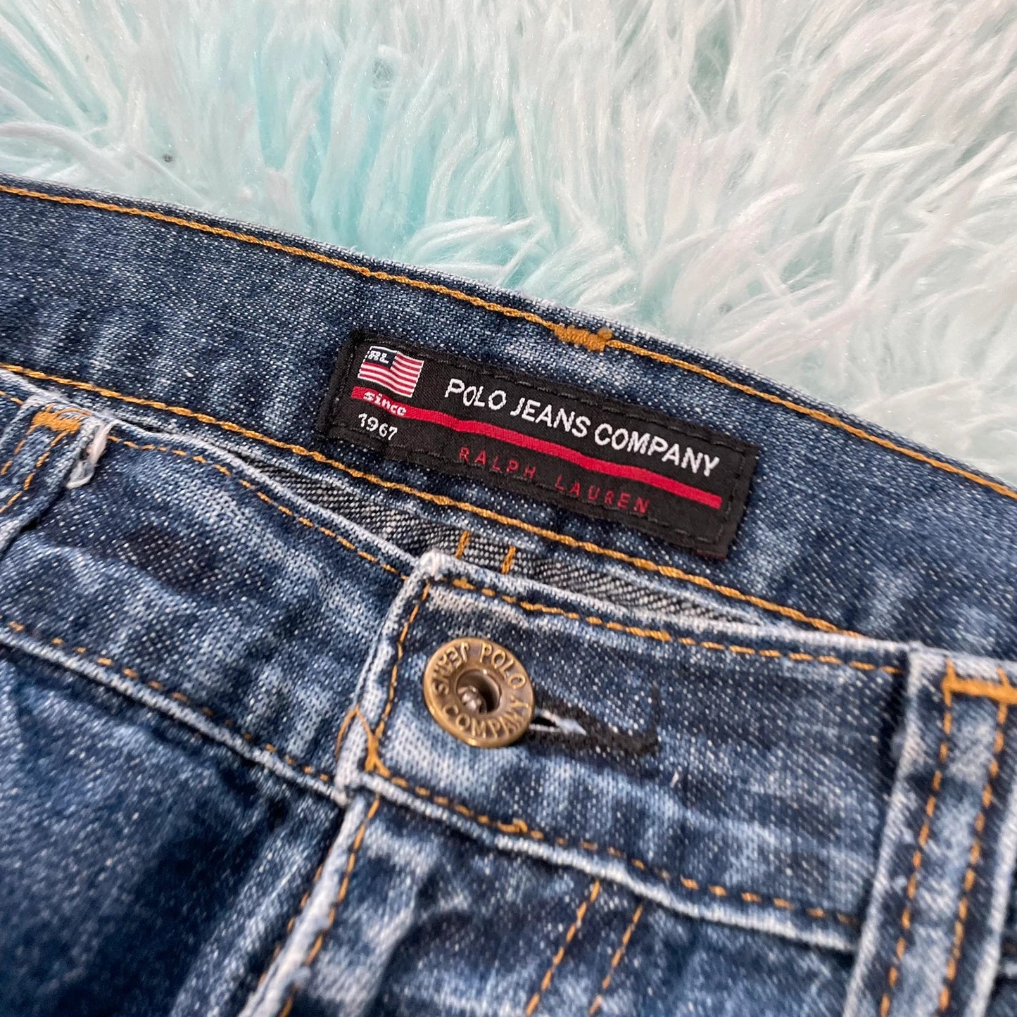 Vintage 90s Polo Ralph Lauren Jean Shorts Jorts - 34W
