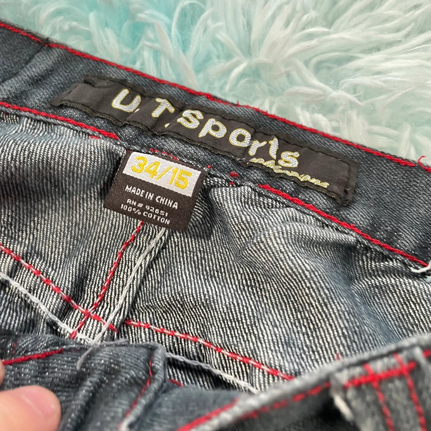 Vintage 90s Dark Navy Jean Short Denim Jorts - 34W