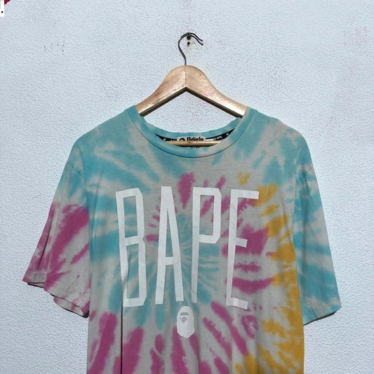 Vintage Tie Dye A Bathing Ape BAPE T Shirt - Large