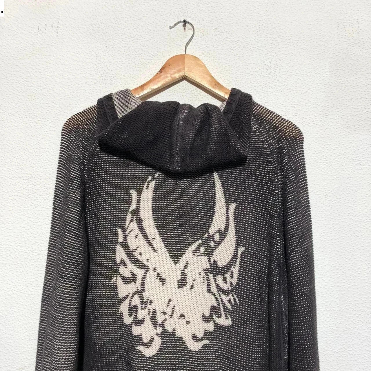 Vintage 00s Y2K Brown Skater Hoodie Waffle Knit 4You Jeans - Large