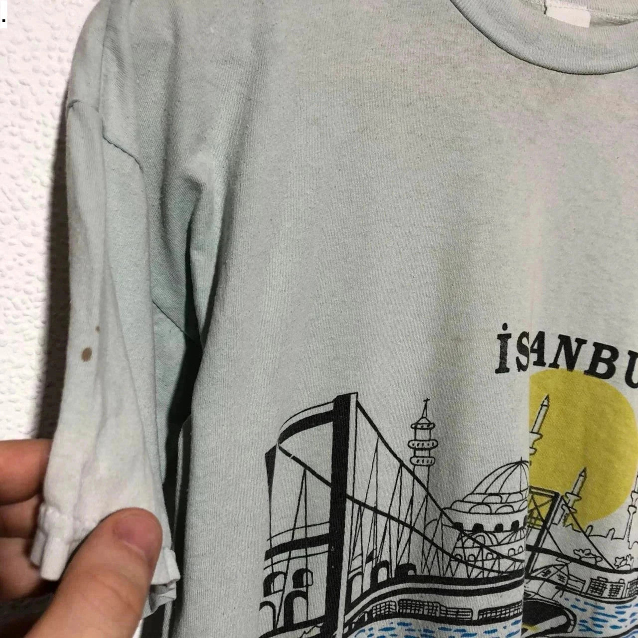 Vintage 80s Mint Green Istanbul Turkey Tourist T Shirt - XS