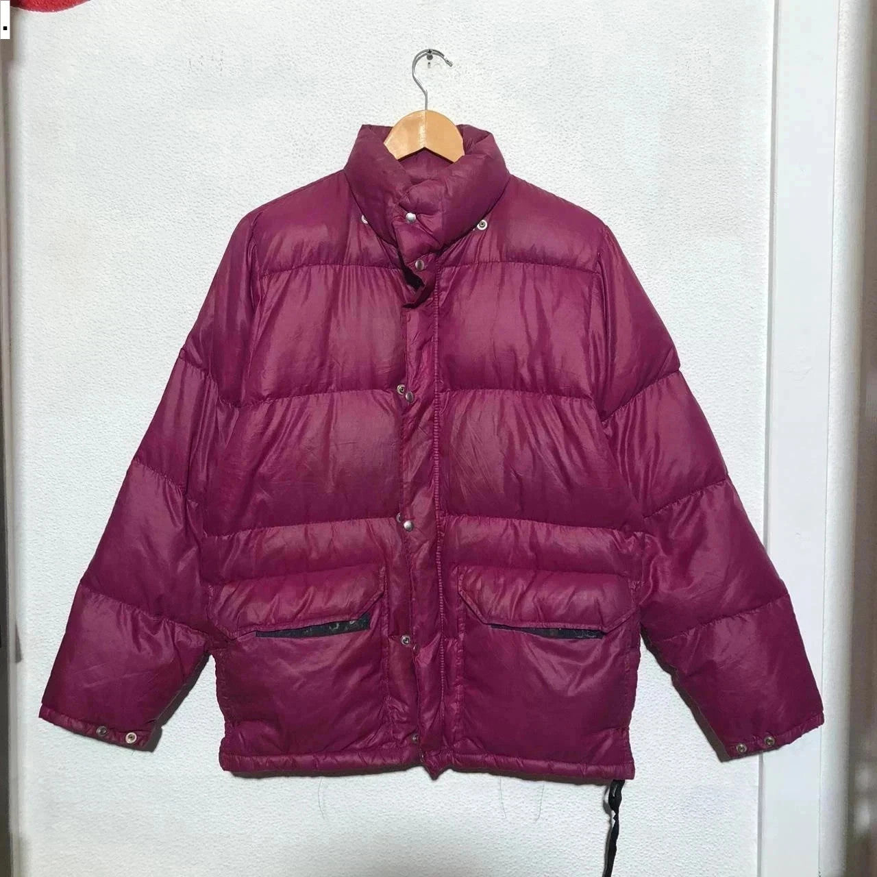 Vintage 80s Pink The North Face Nupste Puffer Jacket Brown Label - XS