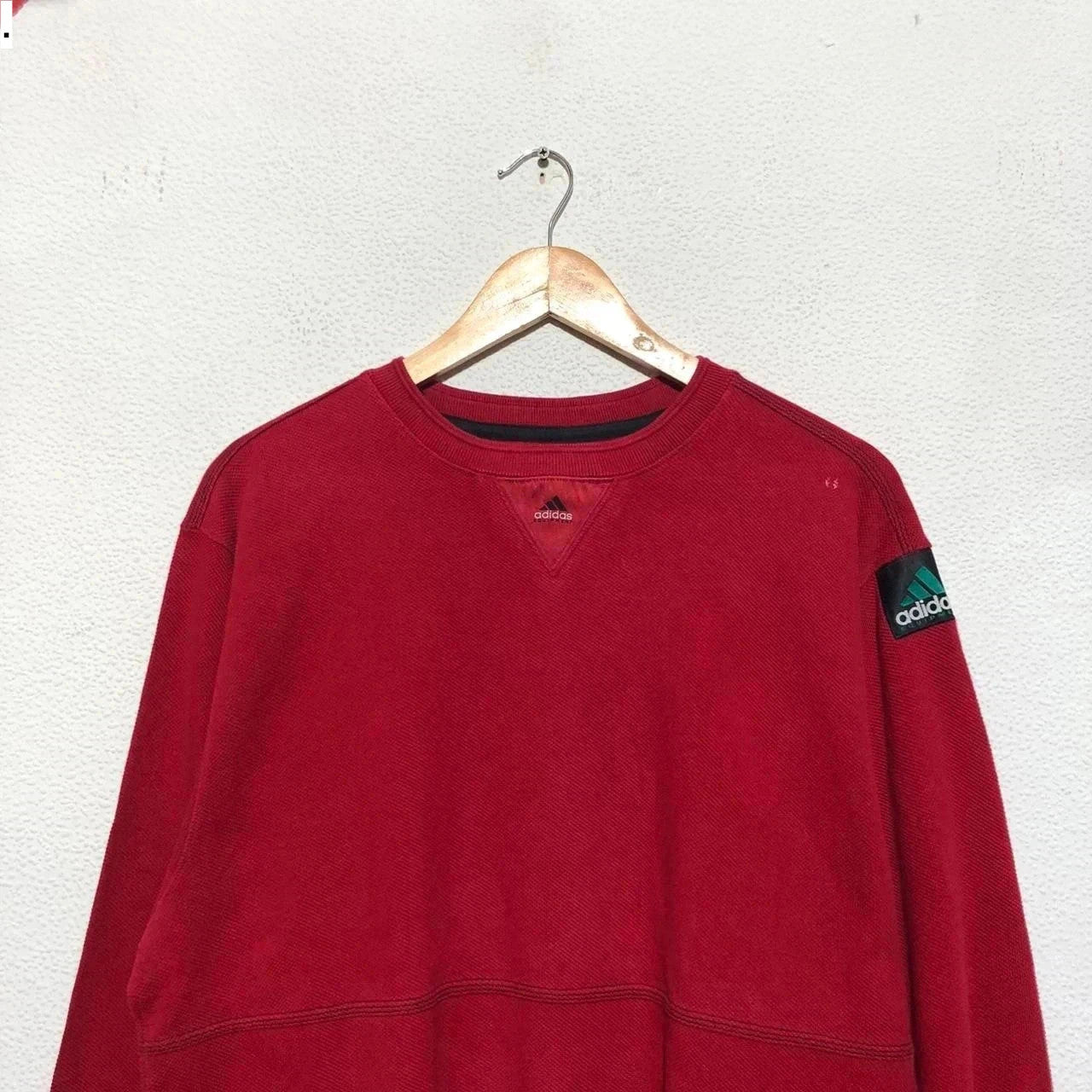 Vintage 90s Red Adidas Equipment Sweatshirt - Small